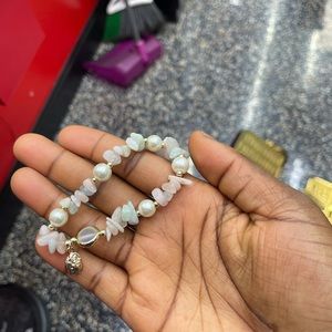 White multi-color bracelet